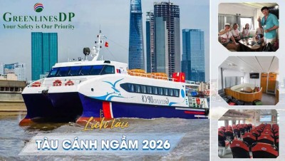 Lịch Chạy Tàu Cánh Ngầm 2026 HCM - Vũng Tàu (Greenlines DP)